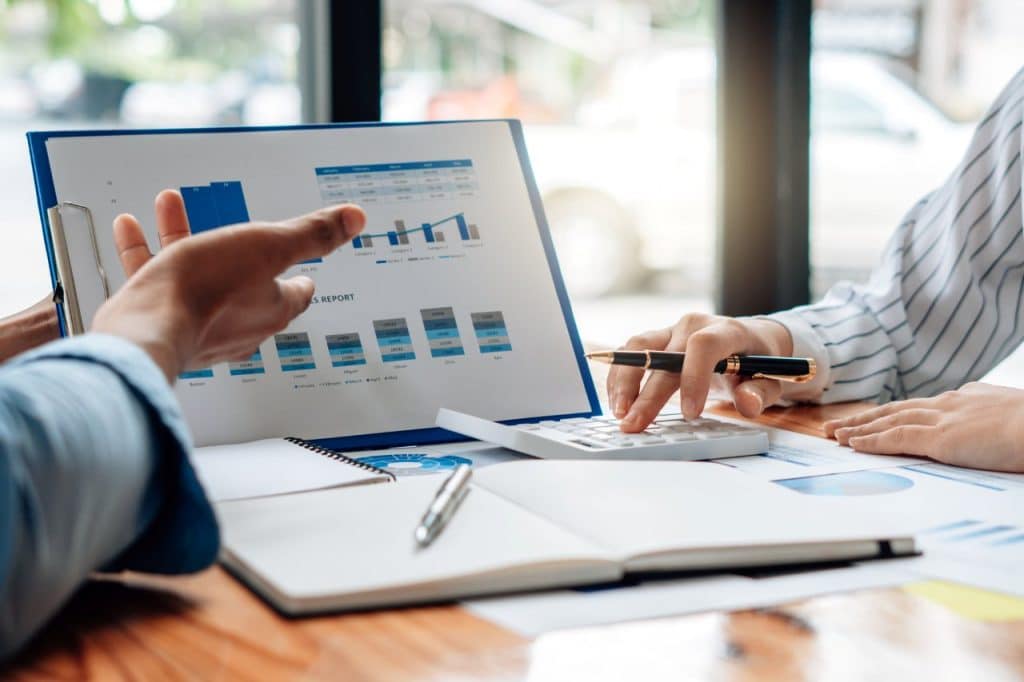 two people meeting about business
